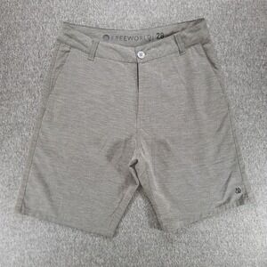 Freeworld Men's Stretch Hybrid Shorts – Size 28 –‎ Gray – Casual Activewear